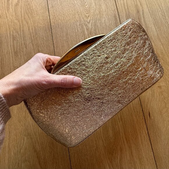 Beautiful little gold clutch bag, by iconic Florentine designer Rodo! - Picture 2 of 11